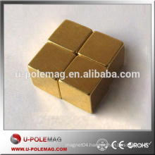 Chinese manufacturer gold coated neodymium block magnet